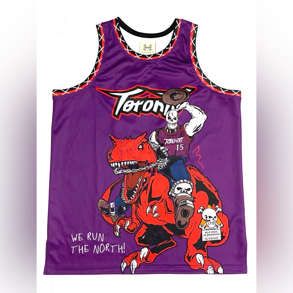 Brand X Men's "We Run the North" Toronto Raptors Vince Carter Basketball Jersey
